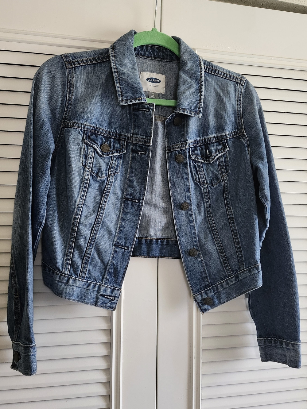 Old Navy Light Blue Cropped Denim Jacket